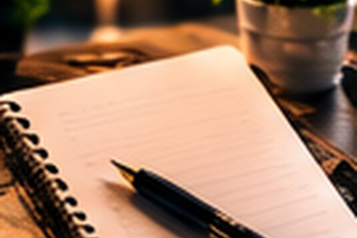Writing notebook representing blog post length and structure