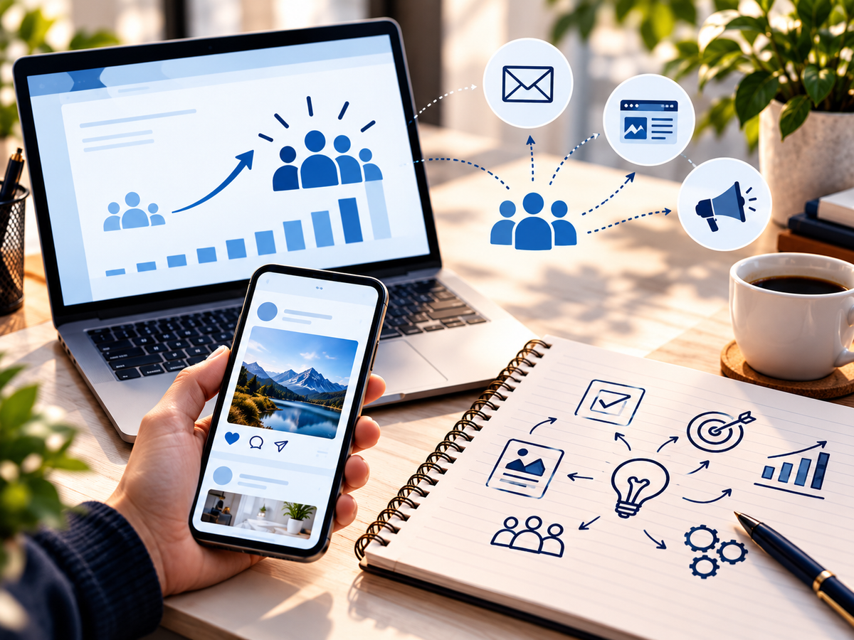 Small audience growth and multichannel marketing workspace