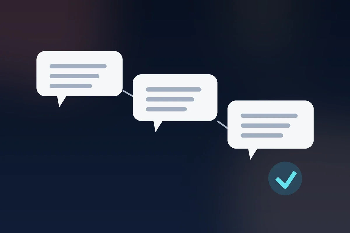 Conversation sequence representing customer objections being answered clearly on a sales page