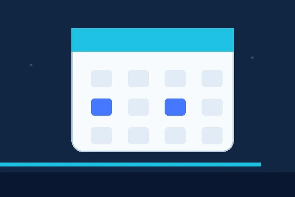 Content calendar representing a sustainable small-business social media posting schedule