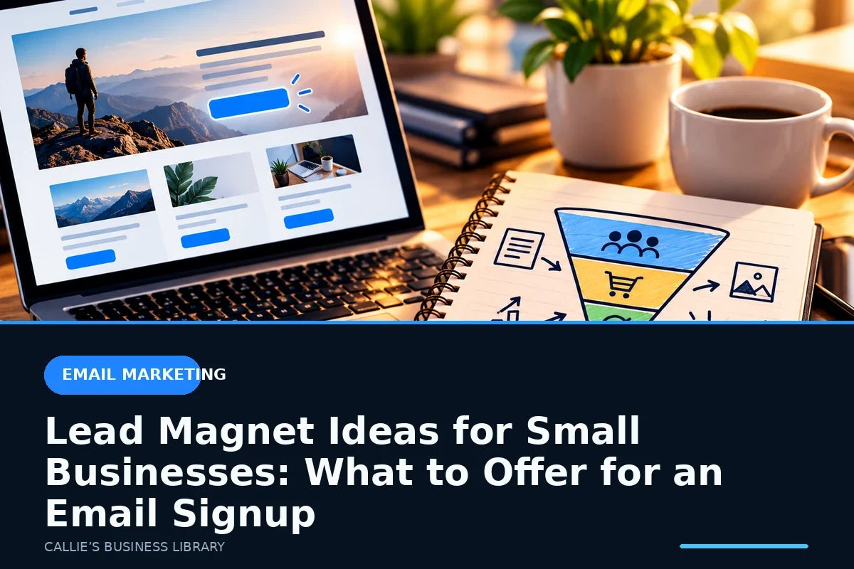 Lead generation funnel workspace representing lead magnet ideas for email signups
