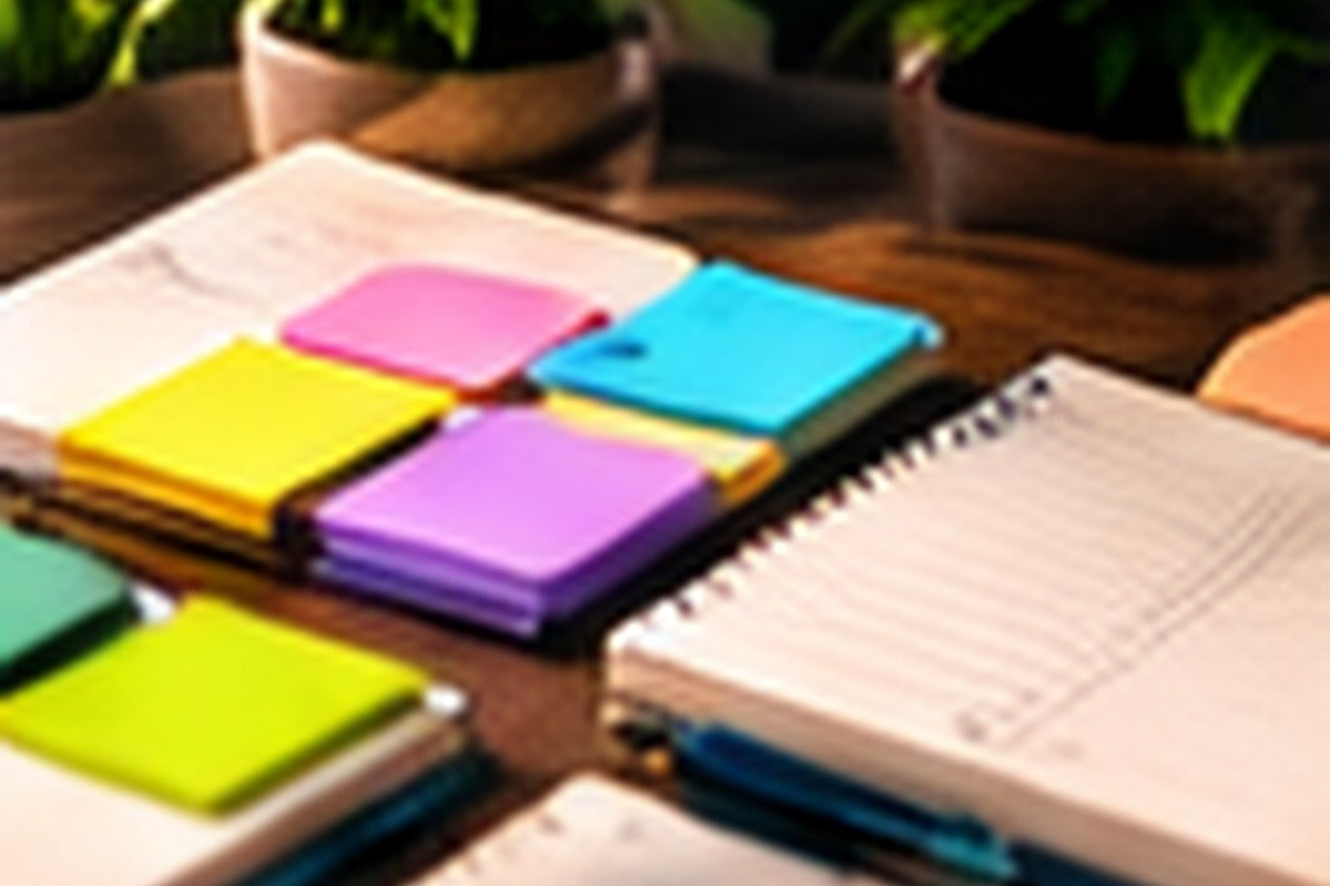 Planning desk with notes representing a new-business marketing plan