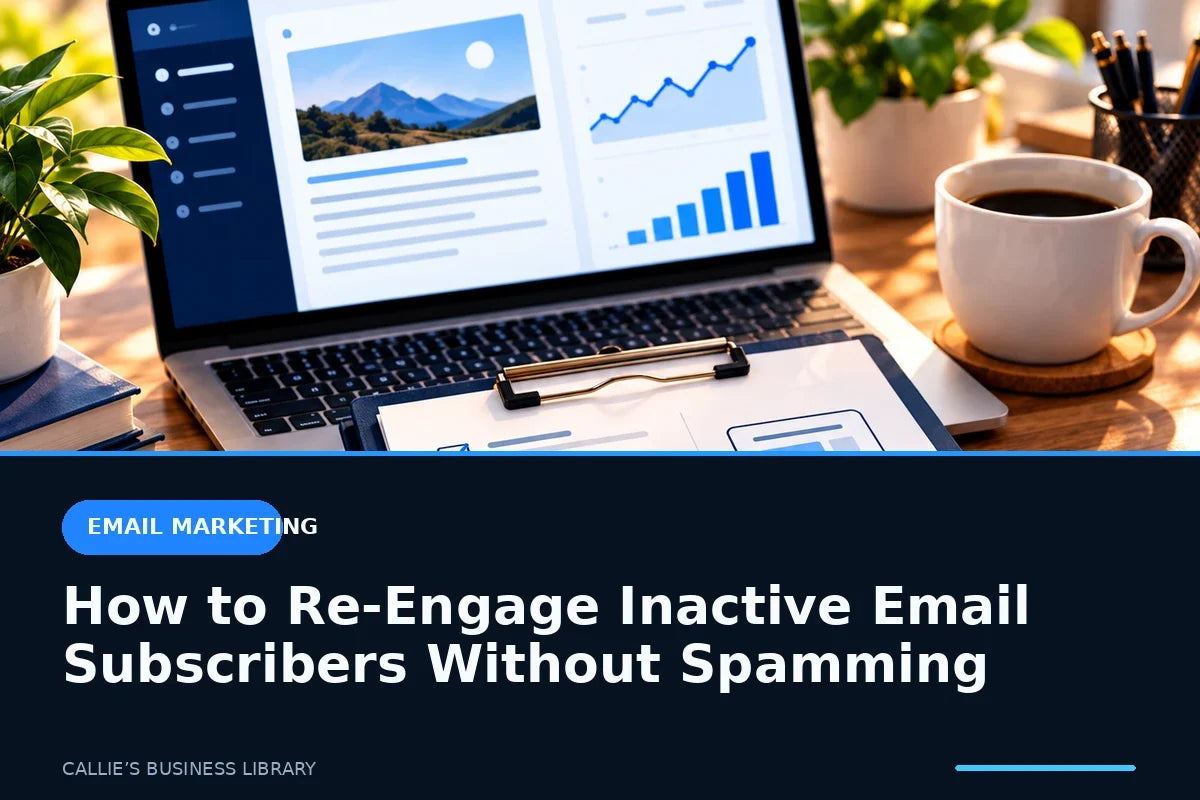 Email and analytics workspace representing re-engaging inactive subscribers