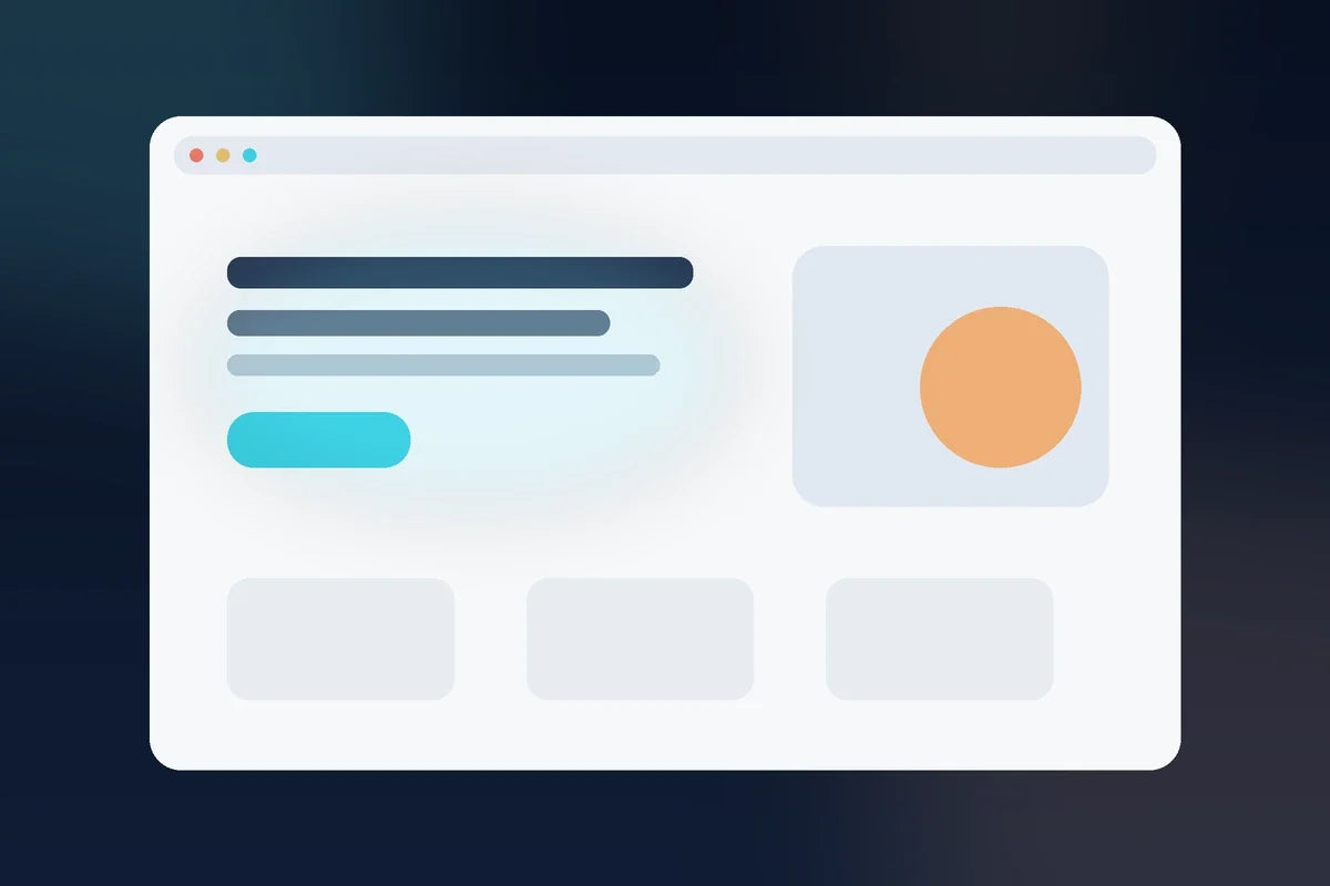 Simple homepage layout representing clear small-business website messaging