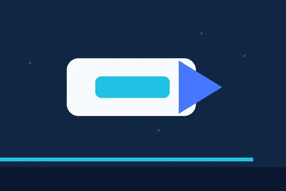 Directional button visual representing clear social media calls to action