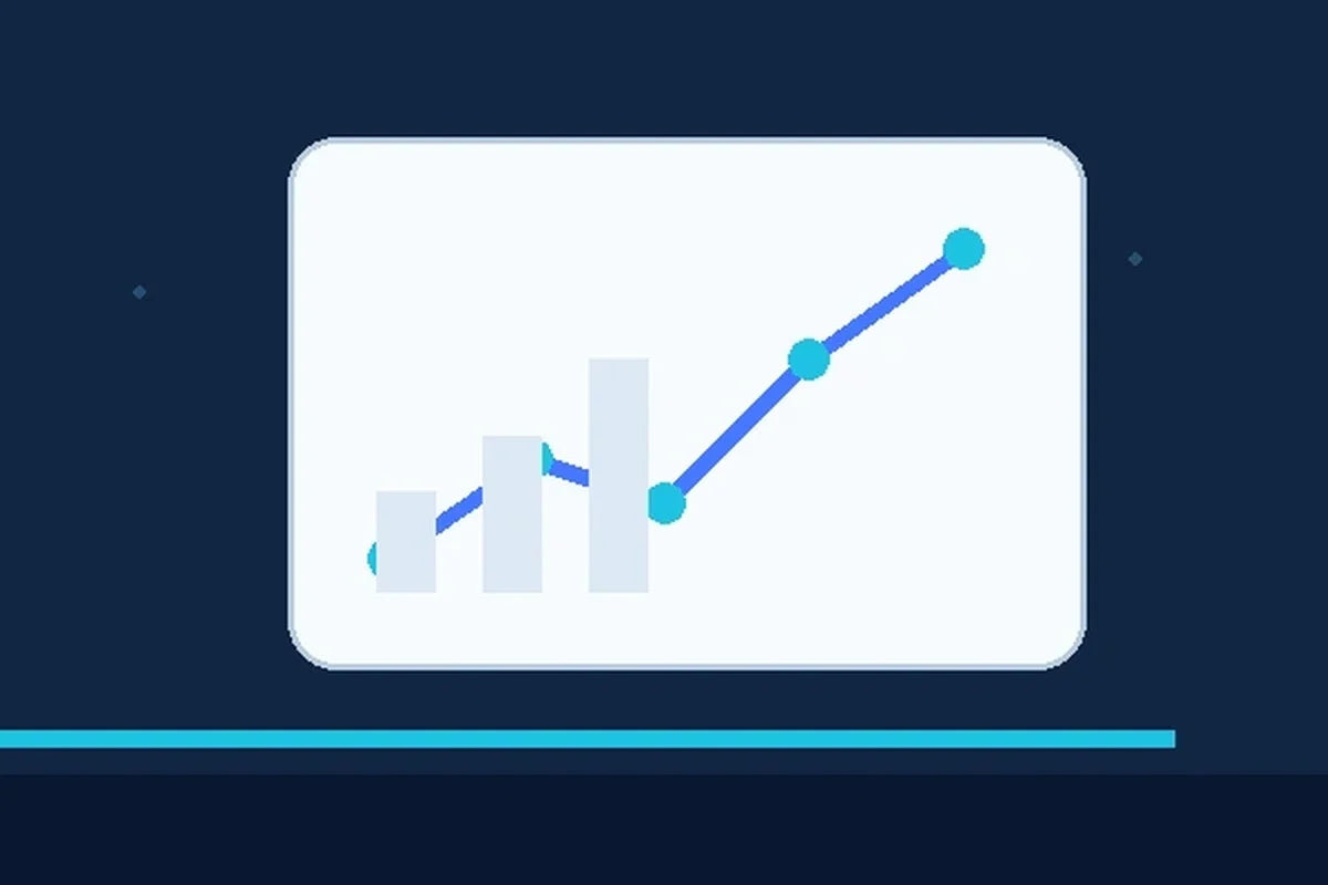 Analytics chart representing useful social media metrics for a small business